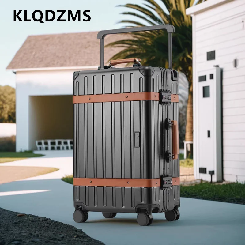 KLQDZMS 20 Inch Cabin Wide Suitcase For Women 24 Inch Aluminum Rolling Luggage Bag Sturdy Durable Travel Case - AliExpress Luggage