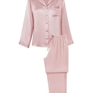 Birdtree 16MM 100% Real Silk Pajama Set Women's Solid Lapel Long Sleeve Pants Basic Comfortable Loungewear Spring S3D988QD - AliExpress Women's Sleep & Lounge