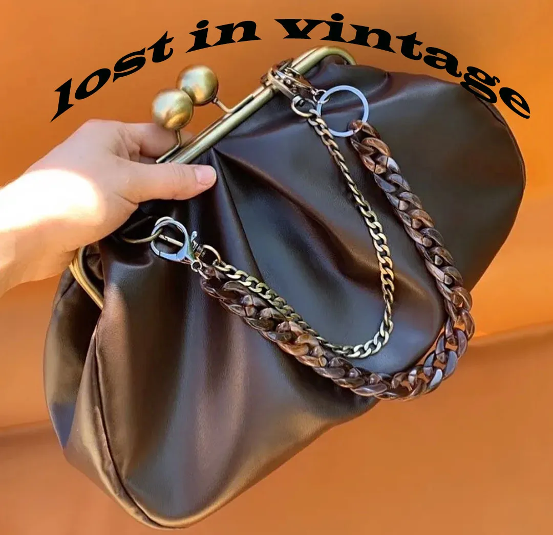 LOST IN VINTAGE Artificial Leather Puffy Bag Clic Clutch Metal Frame Large Ball Kiss Lock Big Purse Evening Clutchs 38x20x12cm - AliExpress Women's Handbags