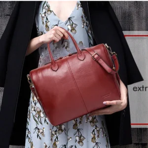 Top Layer Cowhide Casual Genuine Leather Handbag Fashionable Trend Top Layer Cowhide Women's Single Shoulder Diagonal Cross Bags - AliExpress Women's Handbags