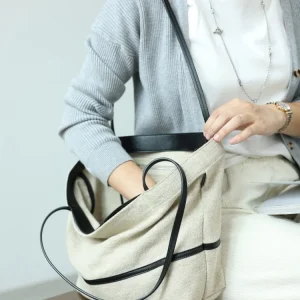 2024 Autumn Cotton And Linen Blend Material Tote Soft And Portable Shoulder Bags Women Casual Practical Bag - AliExpress Women's Handbags