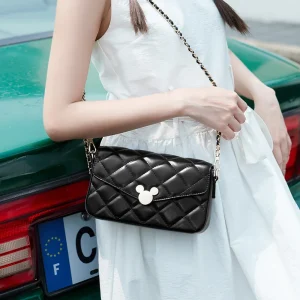 Genuine Disney Purses And Handbags Original Case Mickey Diamond Chain Bag Women's Versatile Fashion Messenger Shoulder Square Ba - AliExpress Women's Handbags