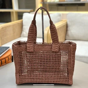 Spring/Summer 2026 Handmade Banana Lafite Grass Woven Handbag Hollow Tote Casual Versatile Beach Vacation Style Bag - AliExpress Women's Handbags