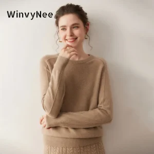 WinvyNee 2025 New Trendy Winter Women Cashmere Wool O Neck Sweater Luxury Long Sleeve Casual Warm Pullovers Knitted Top A1654002 - AliExpress Sweaters&Jumpers