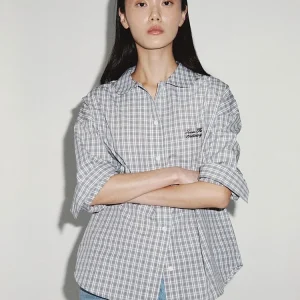 H&M Women's Cotton Poplin Shirt Autumn Spring Plaid Style Bookworm Personality Long Sleeve round Collar Button Detail Casual Fit - AliExpress Shirts & Blouses