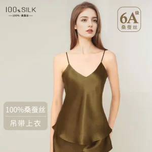 New Spring and Summer Women's 100% Mulberry Silk Backless Adjustable Spaghetti Strap Top for Comfortable Loungewear - AliExpress Women's Sleep & Lounge