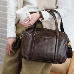 PNDME simple casual high-quality top layer cowhide women's black handbag outdoor genuine leather tablet shoulder crossbody bag - AliExpress Women's Handbags