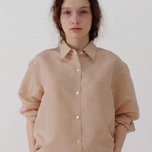 Summer New Women's Casual Thin Sunscreen Striped Shirt Korean Style Loose Fit Long Sleeve Regular Length Button Closure - AliExpress Shirts & Blouses