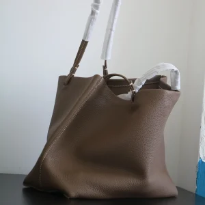 Grey Fashion Simple Women Tote BagHandbag Genuine Leather All-match Cowhide Leather Shoulder Commuter Shopping Bag Big Soft - AliExpress Women's Handbags