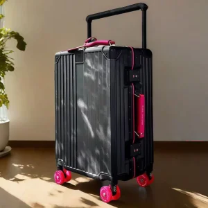 Travel Suitcases 24"26"28" Inch Women's Bag Wide Leather Handle Aluminum Frame Trolley Case 20" Boarding Case Carry-on Luggage - AliExpress Luggage