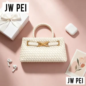 Soft Woven PU Leather JW PEI Rectangular Top Handle Bag Women Gold Twist Buckle Minimalist Luxury Hand Purse - AliExpress Women's Handbags