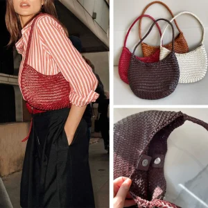 Pure Hand-woven Texture Unique Fashion Simple Casual Daily Shoulder Underarm Handbag Women Exquisite Premium Elegance - AliExpress Women's Handbags