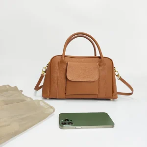 New Top Layer Handheld Cowhide Boston Large Capacity High-end Luxury Designer Handbag Crossbody Leather Sac De Luxe Femme - AliExpress Women's Handbags