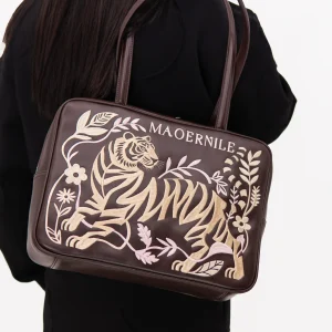 Fashion Vintage Embroidery Tote Bag Ladies 2025 New Tablet Large Capacity Leather Toast Commuter Boston Shoulder Bag for Women - AliExpress Women's Handbags