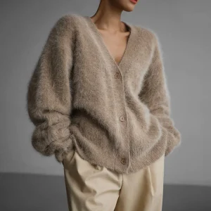 Autumn Winter Lady Sweaters Classic Solid Knitted Tops Female Designer V-neck Cardigan Girls Fashion Loose Sweaters Clothes - AliExpress Sweaters&Jumpers