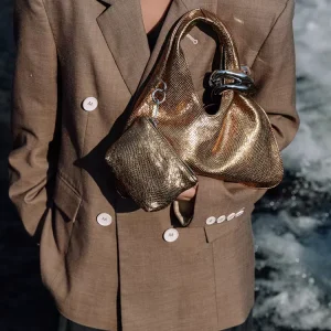 Gold Fashion Unique Genuine Leather Women Tote BagHandbag Real Leather Lady Shoulder Crossbody Bag Cool New - AliExpress Women's Handbags