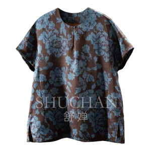 French Designer Heavy Silk Red Cloud Yarn Split Shirt Women's 61M9 Blouse for Women Blusas De Verano Mujer 2026 - AliExpress Shirts & Blouses