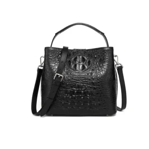 hongzhiyan female solid color bucket bag female crocodile bag women handbag - AliExpress Women's Handbags