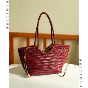 Elegant Woven Crossbody Bag Fashion Lady Comfortable Split Leather Tote Bags Women Classic Solid Color Handbag with Inner Pouch - AliExpress Women's Handbags