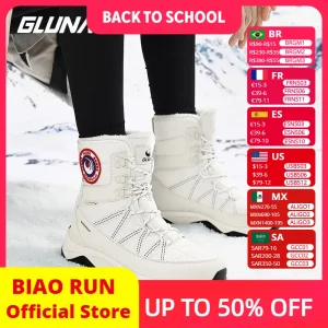 GLUNA Original Northern Snow Boots Outdoor Warm Cold resistant Waterproof Anti slip Middle tube with Velvet for Men and Women - AliExpress Sneakers