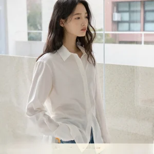 Ginnkee Silk Linen Material Commute irt oulder Fit Waist Inward Spring Summer Women's Busin Casual Long Sve irt - AliExpress Shirts & Blouses