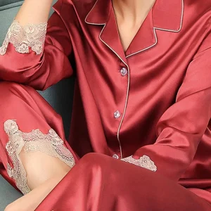 Birdtree, 19MM 100% Real Silk Pajamas Sets, Women Luxurious Fashion Elegant, Lace Satin 2026 New Sleepwear Pyjamas S47970QM - AliExpress Women's Sleep & Lounge