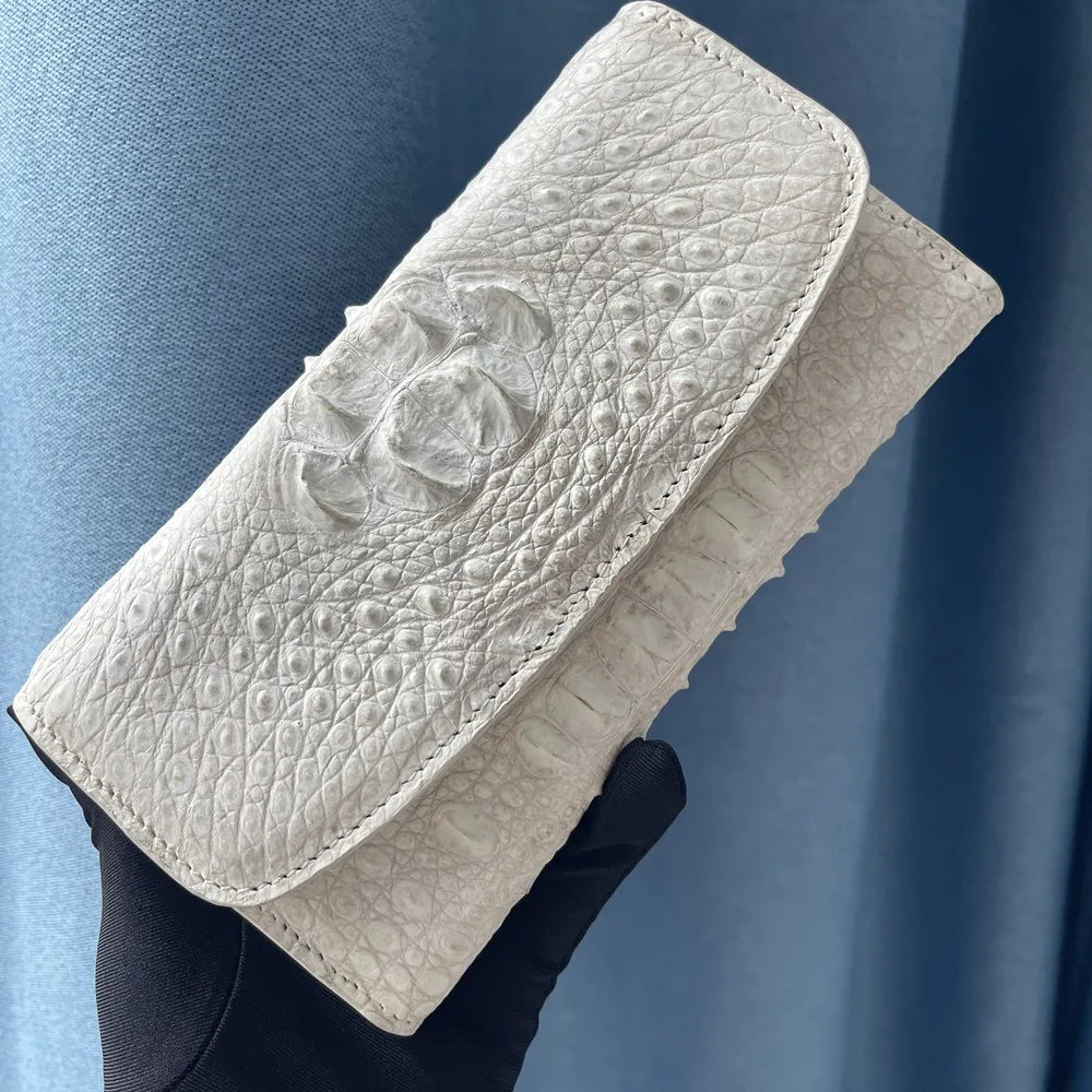 Authentic crocodile leather women's long card bag wallet real crocodile leather women's coin purse large fashion handbag - AliExpress Women's Handbags