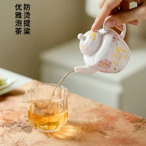Ceramic Teapot Teacup Hand-Painted Flower Road Set Exquisite for Women Holiday Gift - AliExpress Kitchen,Dining & Bar