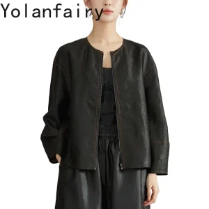YOLANFAIRY 100% Pure Mulberry Silk Jackets for Women Red Gambiered Round Neck Top Coat Casual Loose Shirts and Blouses Zipper - AliExpress Shirts & Blouses