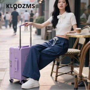 KLQDZMS ABS+PC Suitcase Women's Boarding Box Men's Trolley Case Trolley Style Travel Bag 20"24"26"28 Inch with Wheels Luggage - AliExpress Luggage