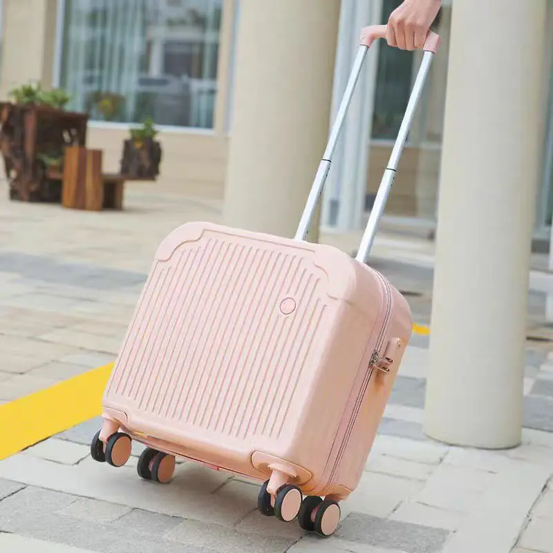 Durable Luggage Suitcase for Travel Women 18 Inch Children Can Sit on Carry-On Bag Men Lightweight Hardshell Student - AliExpress Luggage