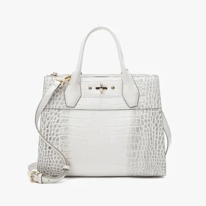 Luxury bag Genuine Leather women's bag Crocodile pattern famous brand designer handbag real leather Female bag beige - AliExpress Women's Handbags