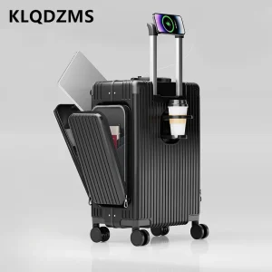 KLQDZMS Luggage Travel Bag 20 Inch PC Boarding Case 24" Multifunctional Front Opening Trolley Case Women's Laptop Suitcase - AliExpress Luggage
