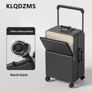 KLQDZMS 20"24"26"28 Inch Multifunctional Suitcase Front Opening Boarding Box Women's Laptop Trolley Student Cabin Luggage Bag - AliExpress Luggage