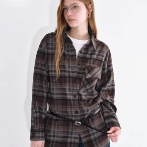Fano Vintage Brued Plaid Fabric Women's irt Autumn Winter Loose Fit Casual Sle Button Closure Long Sve Polyester Blend - AliExpress Shirts & Blouses