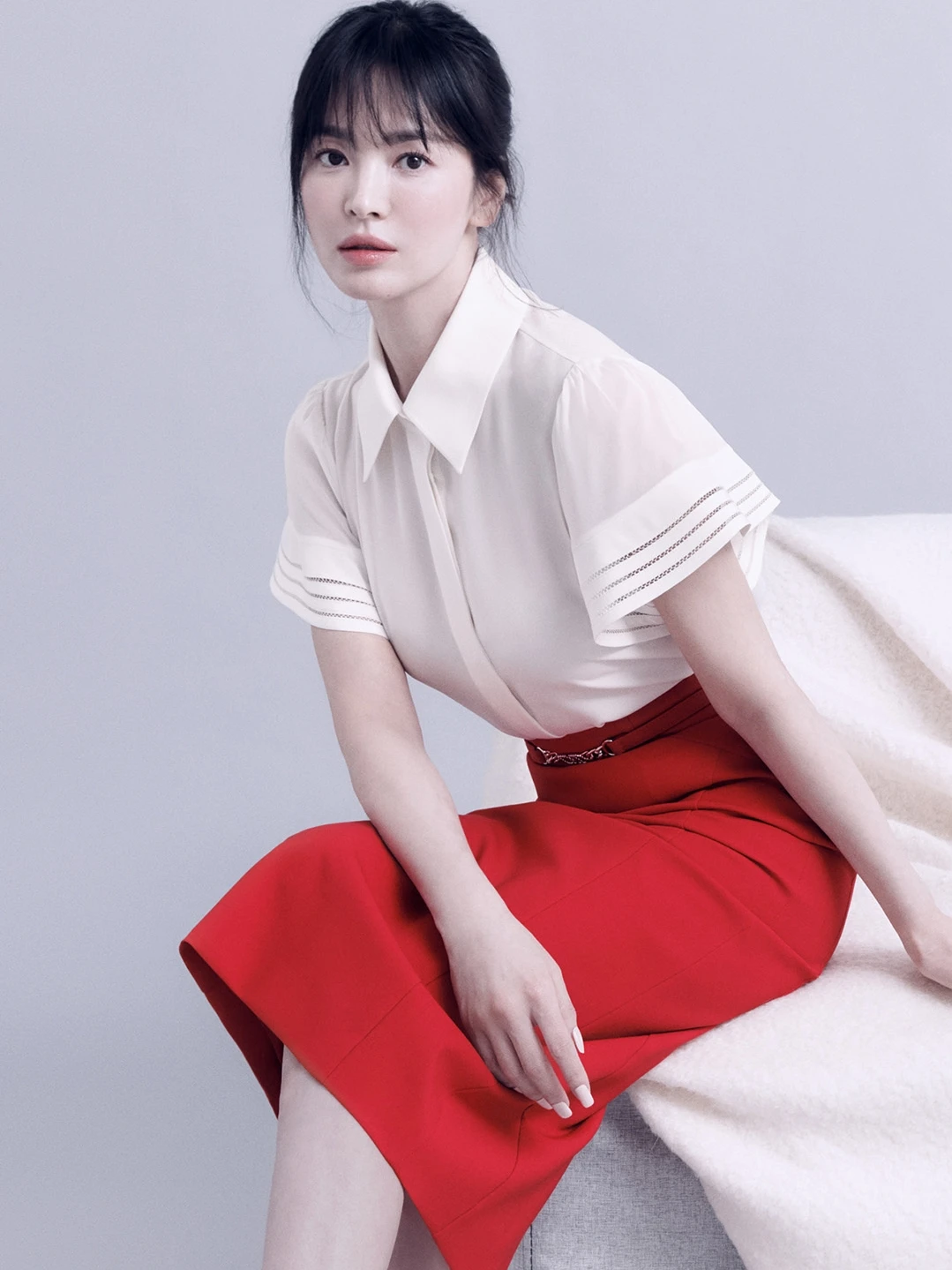 Elegant Summer 2026 Women's Shirt Korean Style Embroidered Pleated Bubble Sleeve Dark Button Straight Cut Short Sleeve Neck - AliExpress Shirts & Blouses