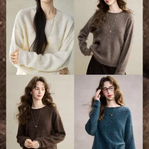 Cascading Star Knitted Sweater Fine iny Beads Furry eep Camere Wool Winter Warm round Ne Thiened Long Sve Women'... - AliExpress Sweaters&Jumpers