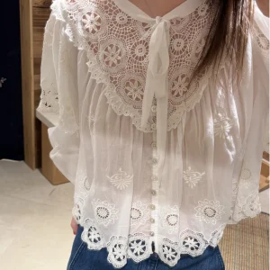 HEIDD Spring Summer Floral Embroidery Loose Long Sleeve Shirt Stand Collar Button Detail Cotton Breathable Women's Business C... - AliExpress Shirts & Blouses