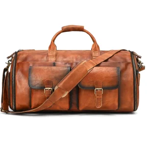 Soft Cowskin Leather Travel Duffle Bag Men Women Weekender Shoulder Hand Luggage Suit Carry-On Fashionable Male Weekender Bag - AliExpress Travel Bags