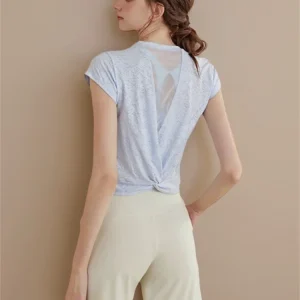 Women's Yoga Clothes ort Sve Me Patchwork Qui Dry Running Sport T-irt Fitn Top Summer New Arrival - AliExpress Shirts & Blouses
