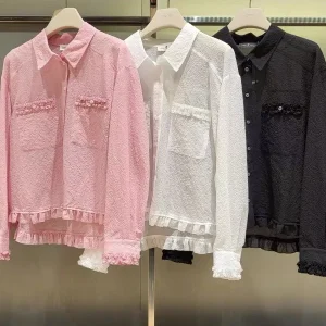 Ultra-Thin Breathable Lace Shirt Women's Summer 2026 Fashion Simple Small Square Grid Loose Fit Casual Style Long Sleeve ... - AliExpress Shirts & Blouses