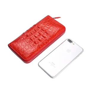 dae tcrocodile skin carrying bag ladies purse long  Leather clutch crocodile tail skin women clutch bag - AliExpress Women's Handbags