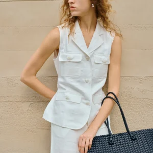 Linen V-Neck Sleeveless White Shirt Women's Cool Sensation Breathable High-End Commute Top Summer Fashion Elegant Style - AliExpress Shirts & Blouses
