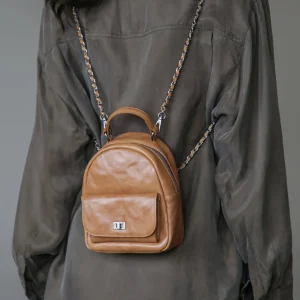 outdoor party luxury first layer cowhide ladies small backpack fashion handmade high-quality genuine leather women's bagpack - AliExpress Women's Handbags