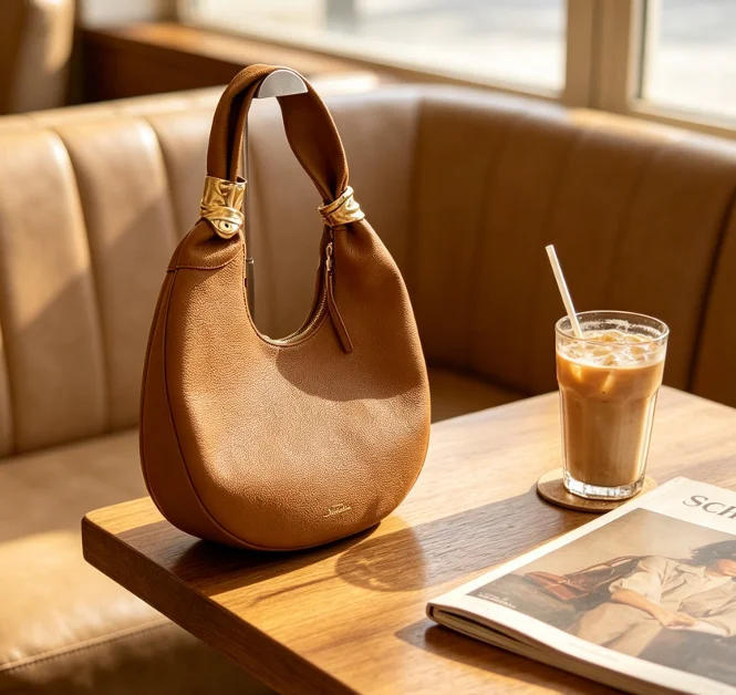 2026 New Fashion Chic Trend High End Shoulder Bag Dumpling Bag Women Black Grained Leather Face Hardware Half Moon Handbag - AliExpress Women's Handbags