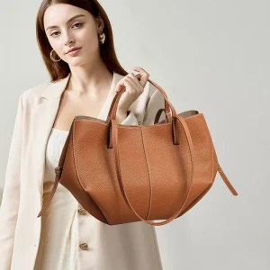 Genuine Leather Versatile Tote Bag Hot Sale Women Top Layer Cowhide Handbag Female Niche Design Large Capacity Shoulder Bags - AliExpress Women's Handbags
