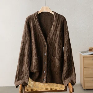 Chunky Pure Wool Cable Cardigan Jacket Women Winter Warm Sweater - AliExpress Sweaters&Jumpers