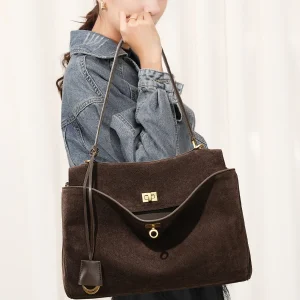 New Women Suede Leather Bag Shoulder Handbag Large Capacity Single Tote Bag Handbag Matte Suede Fashion High Sense Underarm Bag - AliExpress Women's Handbags