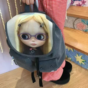 Coyseio X Blythe Collaborative Cartoon Doll Digital Print Backpack Casual Women's Bag Soft Fabric Retro Trendy Laptop Bag - AliExpress Women's Handbags