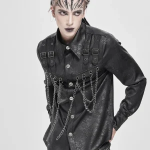 Devil Fashion Devilish Long Sleeve Shirt Punk Style Waterdrop Texture Fashionable Women's Polyester Shirt Non-Shrinkage Thin ... - AliExpress Shirts & Blouses